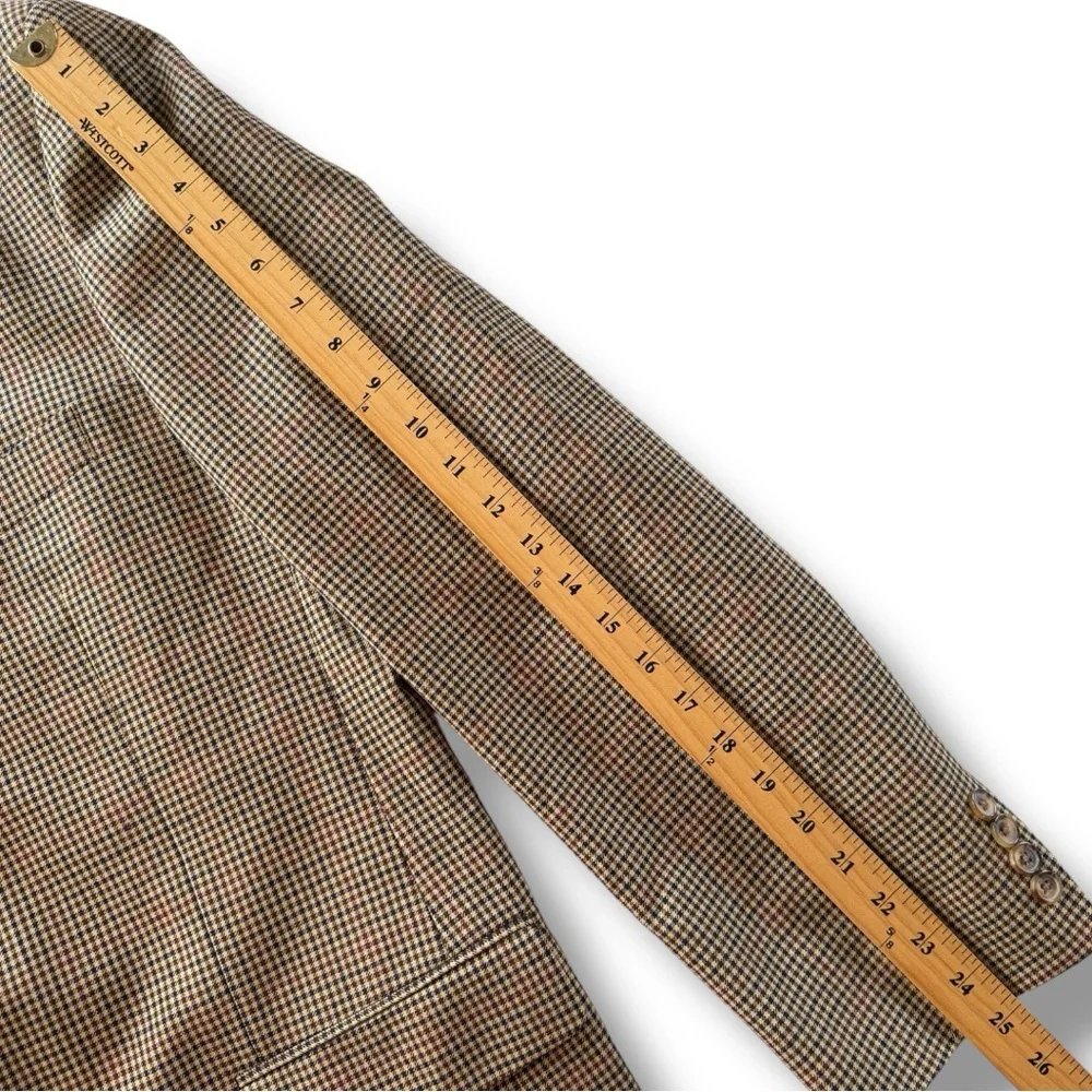 Brooks Brothers 1818 Madison Wool Plaid Sports Coat Jacket Blazer Size 44L